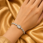 Vintage Crystal Halo Statement Bracelet