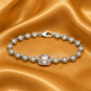 Vintage Crystal Halo Statement Bracelet