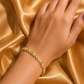 Golden Leaf Heart Bracelet