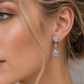 Floral Crystal Drop Earrings