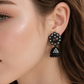 Midnight Crystal Jhumka Earrings