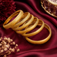 Frosted Gold Matte Bangles