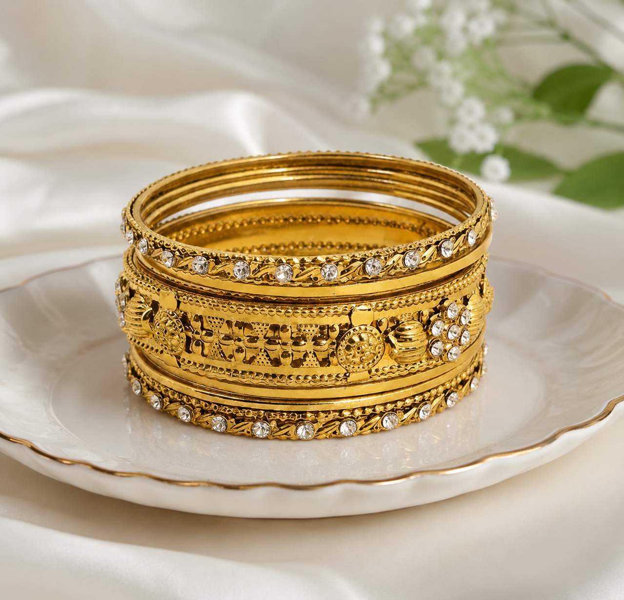 Indian Antique Golden Bangles