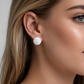 Ivory Filigree Ball Stud Earrings
