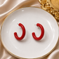 Classic Red Hoop Earrings