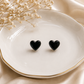 Midnight Heart Stud Earrings