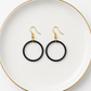 Classic Black Hoop Earrings