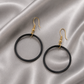 Classic Black Hoop Earrings