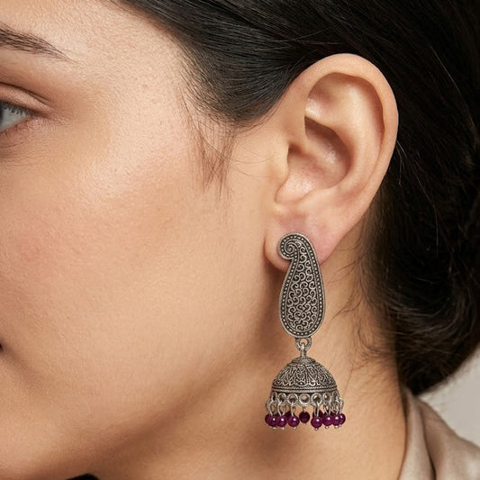 Paisley Oxidized Jhumkas