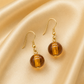 Amber Glass Drop Earrings