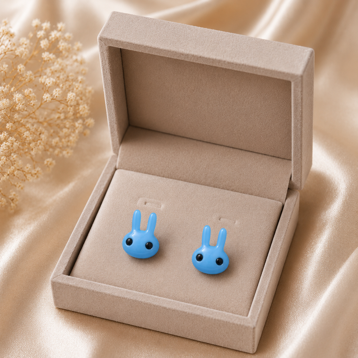 Blue Bunny Shaped Studss
