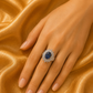 Royal Sapphire Halo Ring