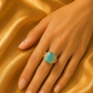Aqua Emerald Ring