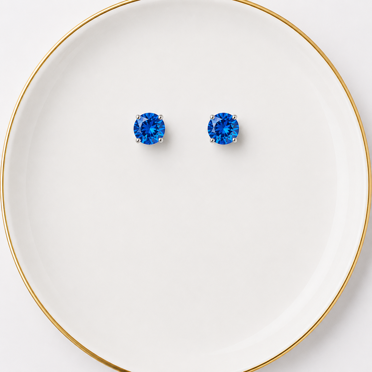Sapphire Crystal Stud Earrings