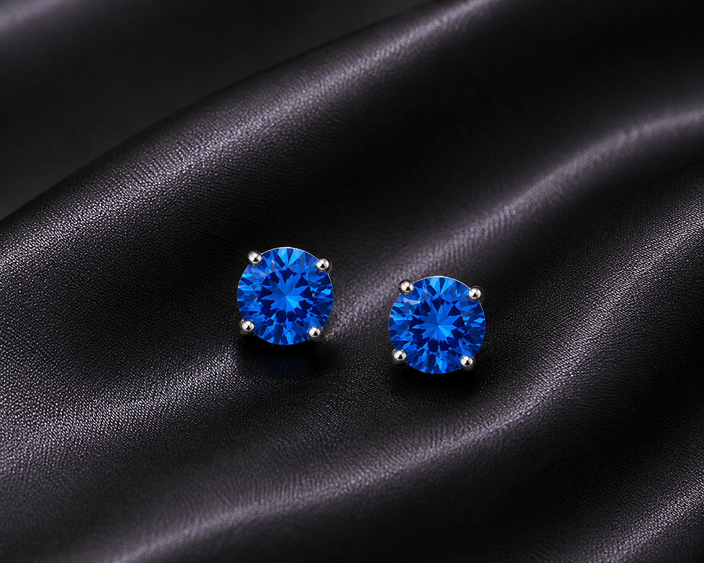 Sapphire Crystal Stud Earrings