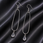 Crystal Teardrop Loop Earrings