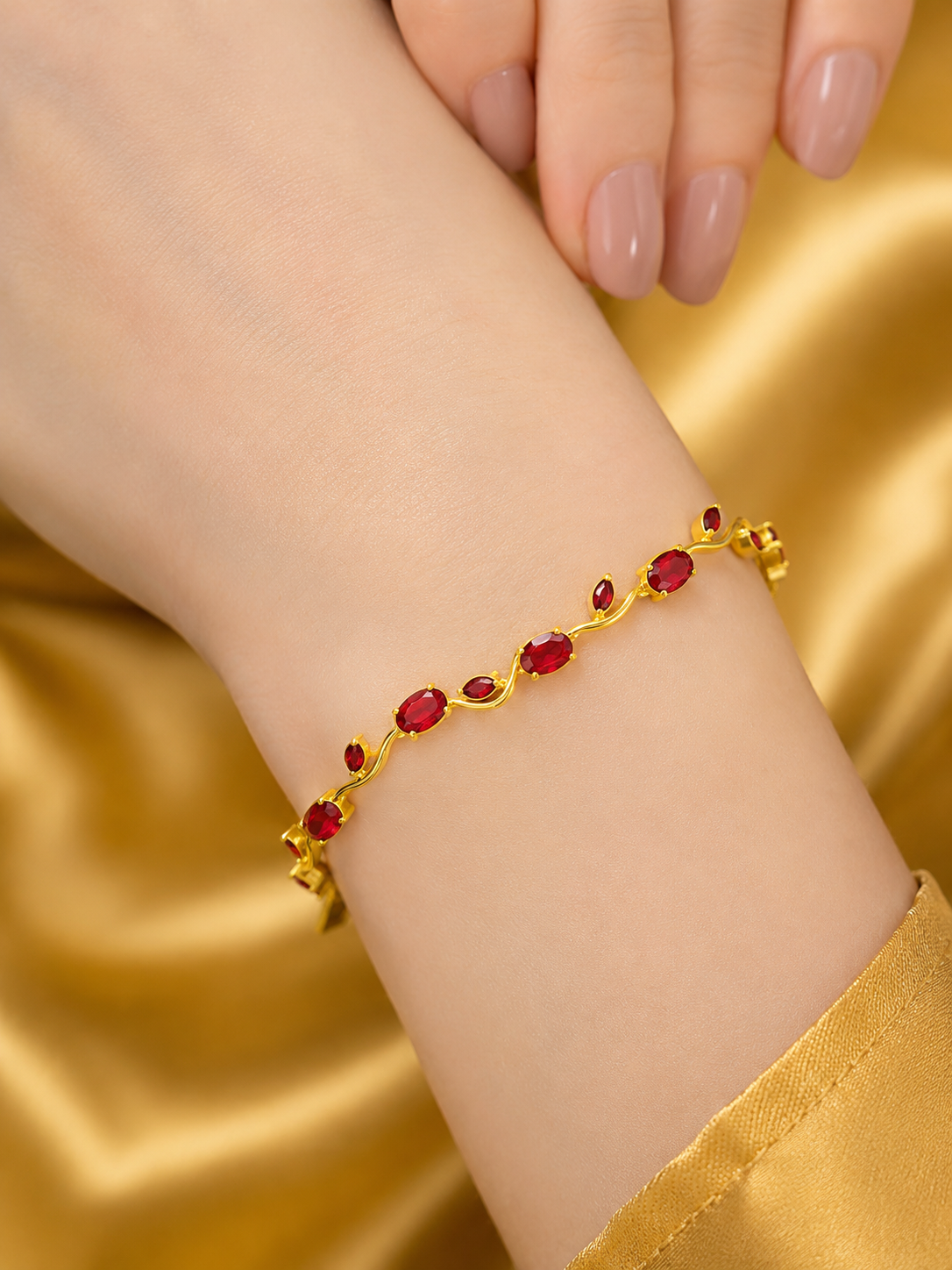 02 Ruby Vine Tulip Bracelet