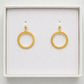 Golden Circle Drop Earrings