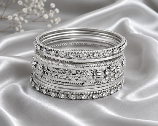 Elegant Indian Silver Bangles