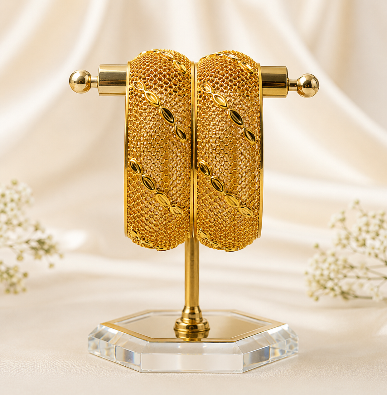 Elegant Golden Plated Bangles 02 pcs