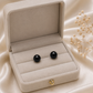 Classic Black Stud Earrings