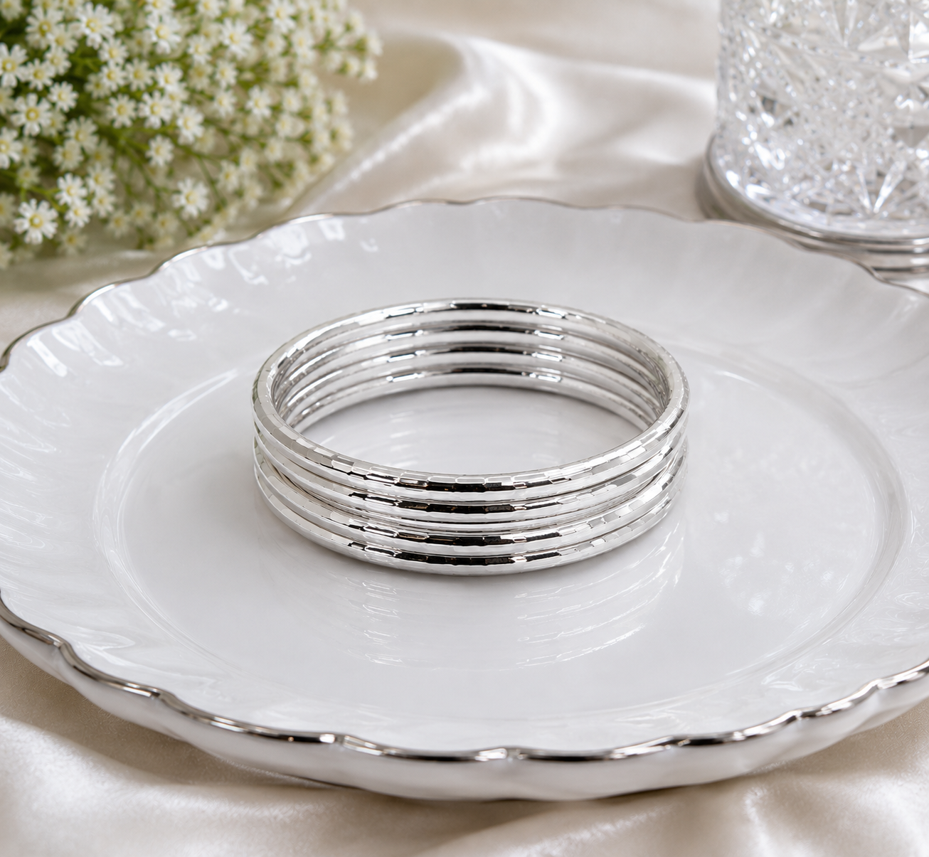 Classic silver Bangles