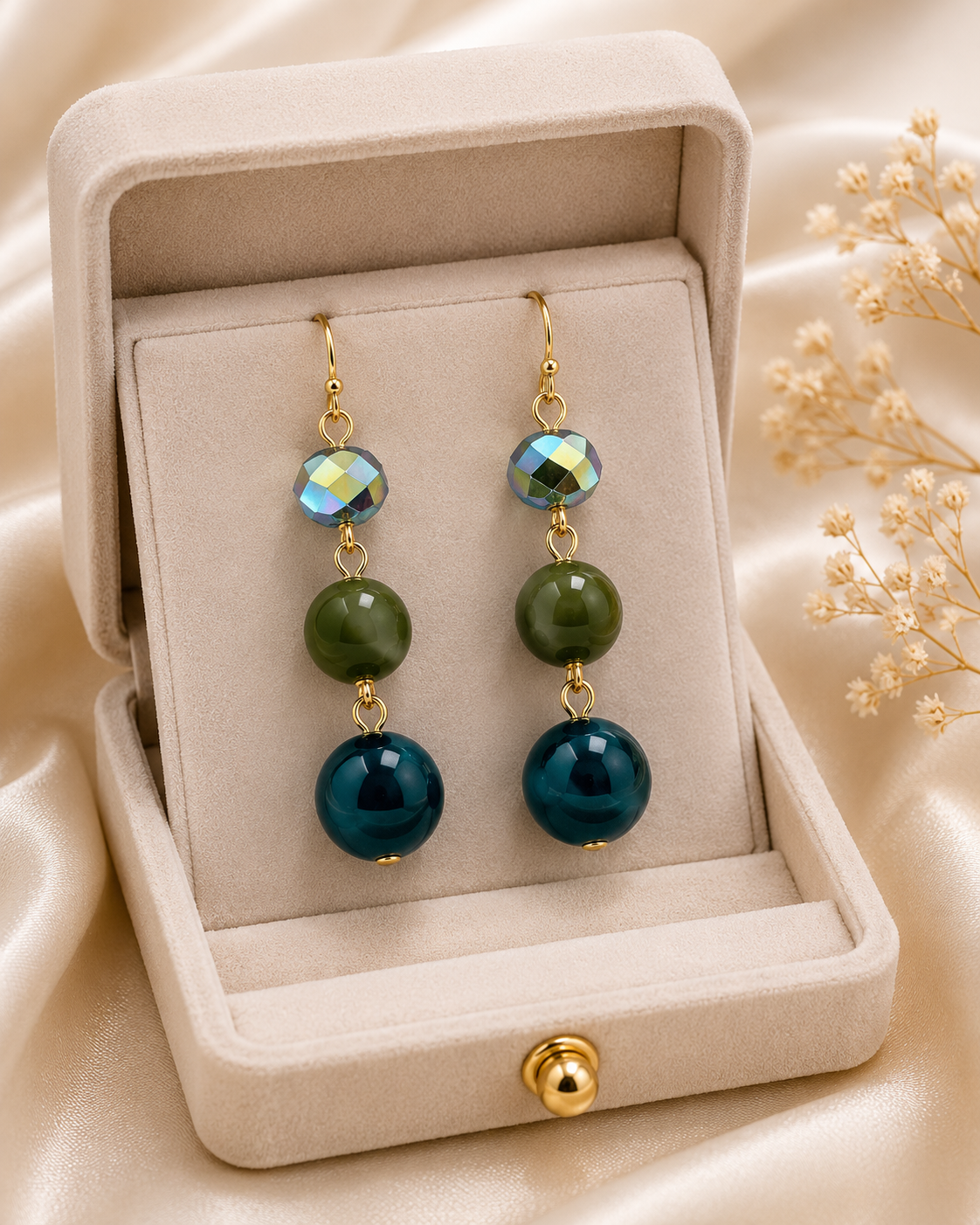 Ocean Bead Drop Earrings