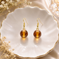 Amber Glass Drop Earrings