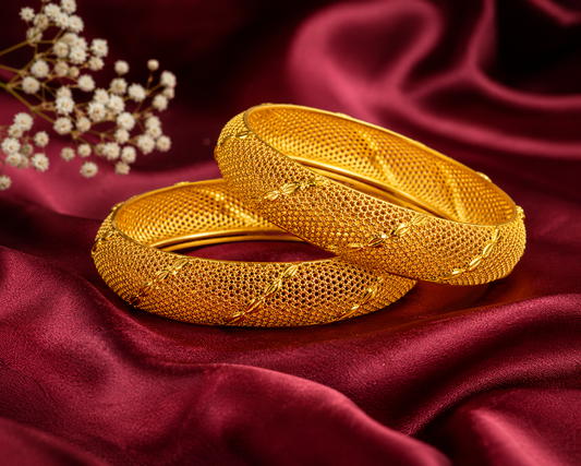 Elegant Golden Plated Bangles 02 pcs