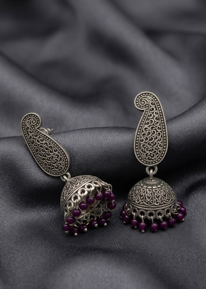 Paisley Oxidized Jhumkas
