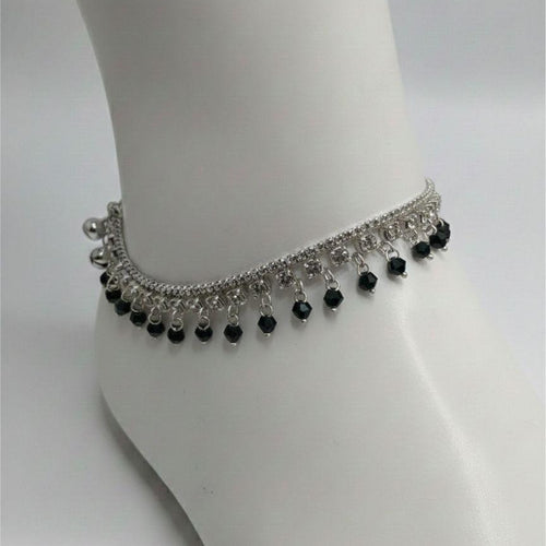 Black Style Beaded Pair Anklets