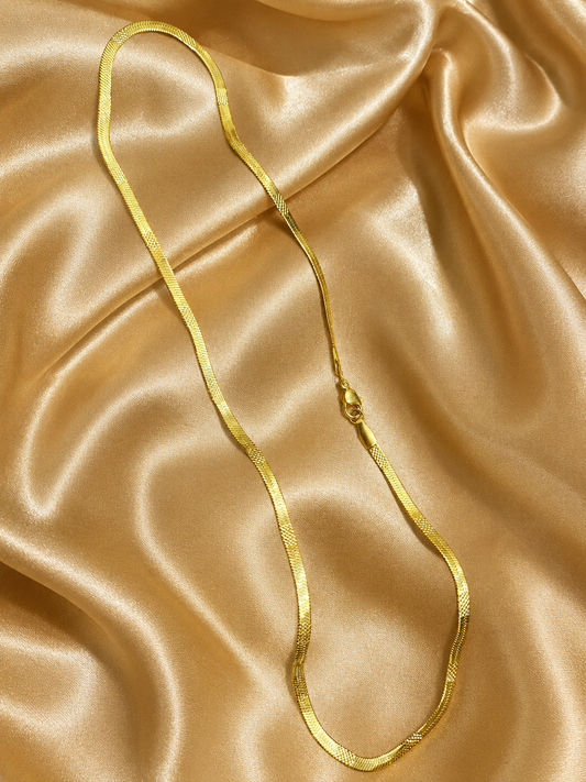 Gold-plated Herrinbone Neck Chain