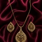 Golden Leaf Filigree Pendant Set