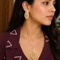 Golden Leaf Filigree Pendant Set