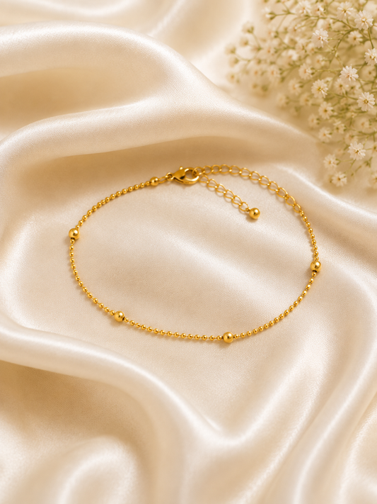 Golden Dots Anklet