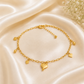 Golden Heart Charm Anklet