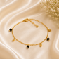 Black Crystal Charm Anklet