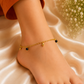 Black Crystal Charm Anklet