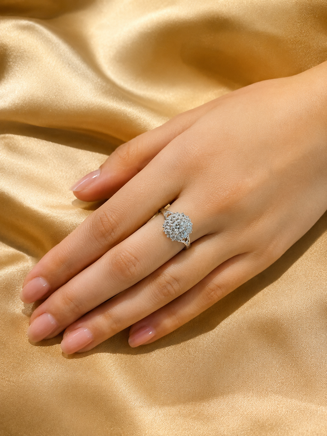 Silver Cluster Ring