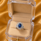 Royal Sapphire Halo Ring