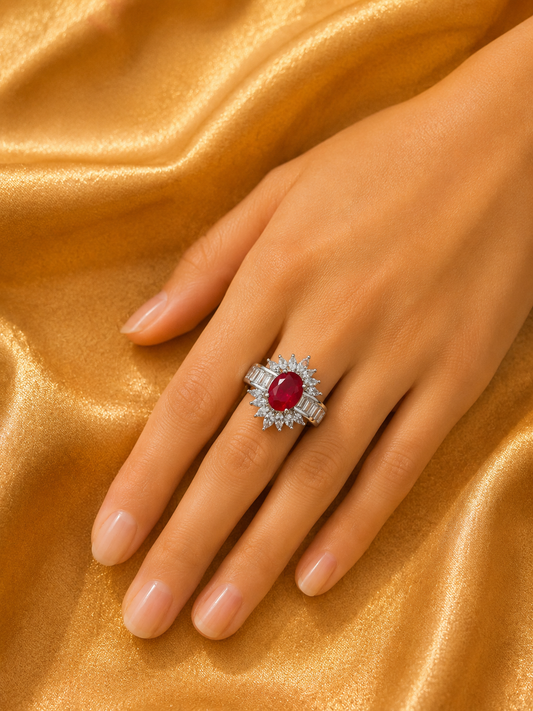 Crimson Crown Ring