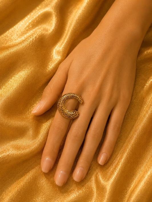 Golden Crescent Ring