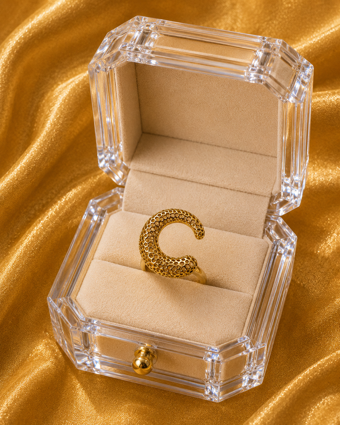 Golden Crescent Ring