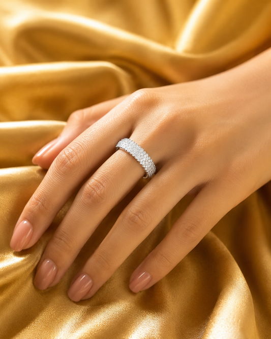 Silver Sparkle Eternity Ring