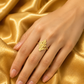 Golden Floral Star Ring